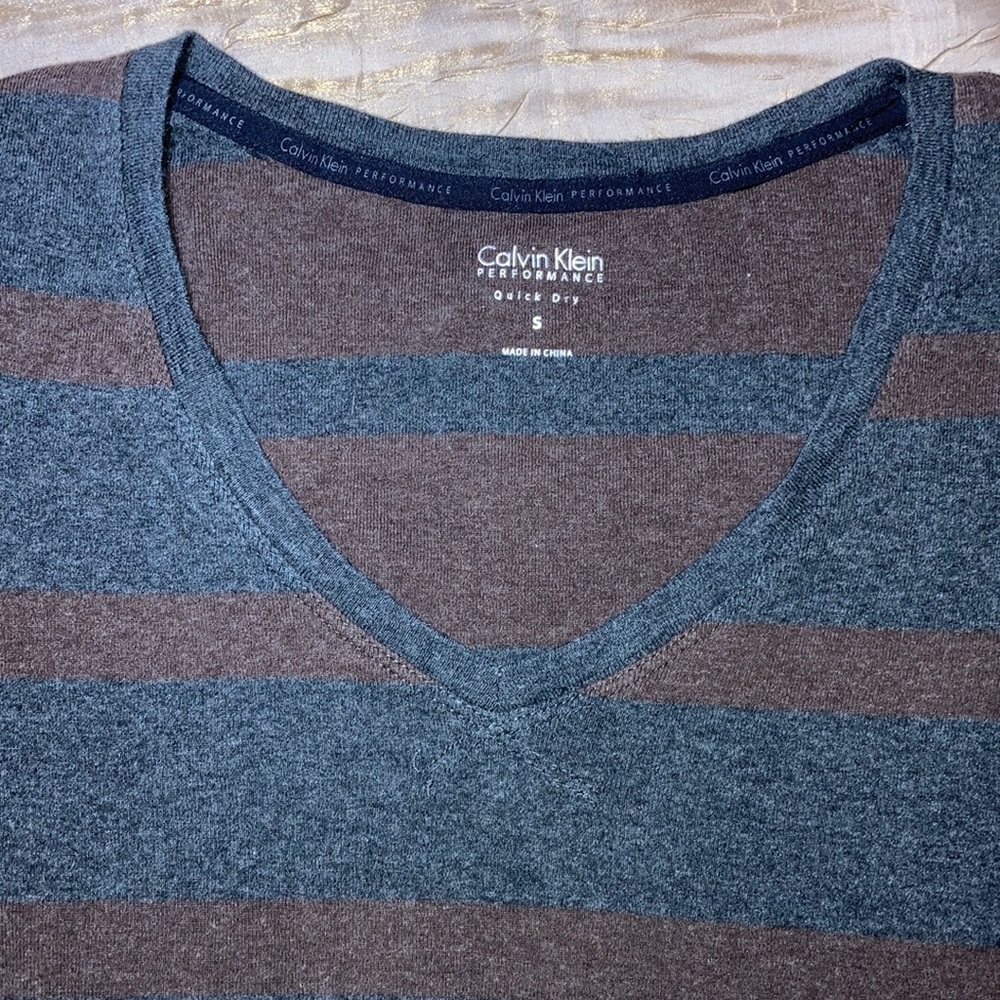 Calvin Klein Performance Striped Tee - Picture 2 of 5
